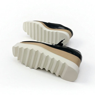 ステラマッカートニー STELLA McCARTNEY エリス スニーカー 靴 シューズ レザー ウッド ブラック ホワイト ブラウン 厚底シューズ プラットフォーム レースアップシューズ