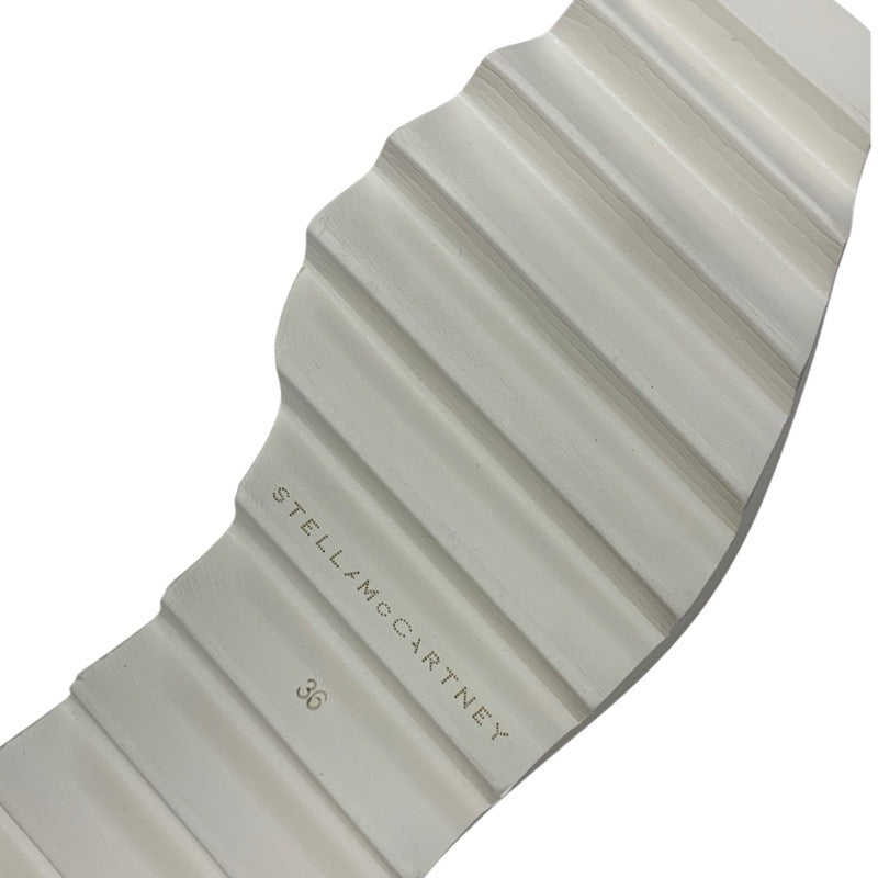 ステラマッカートニー STELLA McCARTNEY エリス スニーカー 靴 シューズ レザー ウッド ブラック ホワイト ブラウン 厚底シューズ プラットフォーム レースアップシューズ