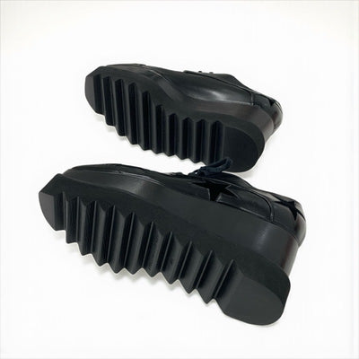 ステラマッカートニー STELLA McCARTNEY エリス スニーカー 靴 シューズ レザー ベロア ブラック 黒 スター 厚底 プラットフォーム レースアップシューズ