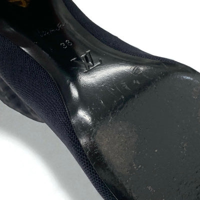 ルイヴィトン LOUIS VUITTON シルエットライン モノグラム ブーツ ショートブーツ 靴 シューズ ファブリック レザー ブラック ブラウン ソックスブーツ ニット アンクルブーツ