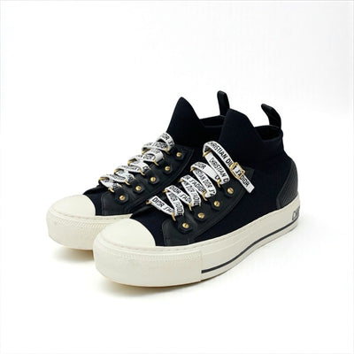 クリスチャンディオール CHRISTIAN DIOR WALK'N'DIOR スニーカー 靴 シューズ ニット レザー ブラック ホワイト ロゴ