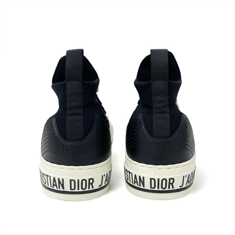 クリスチャンディオール CHRISTIAN DIOR WALK'N'DIOR スニーカー 靴 シューズ ニット レザー ブラック ホワイト ロゴ