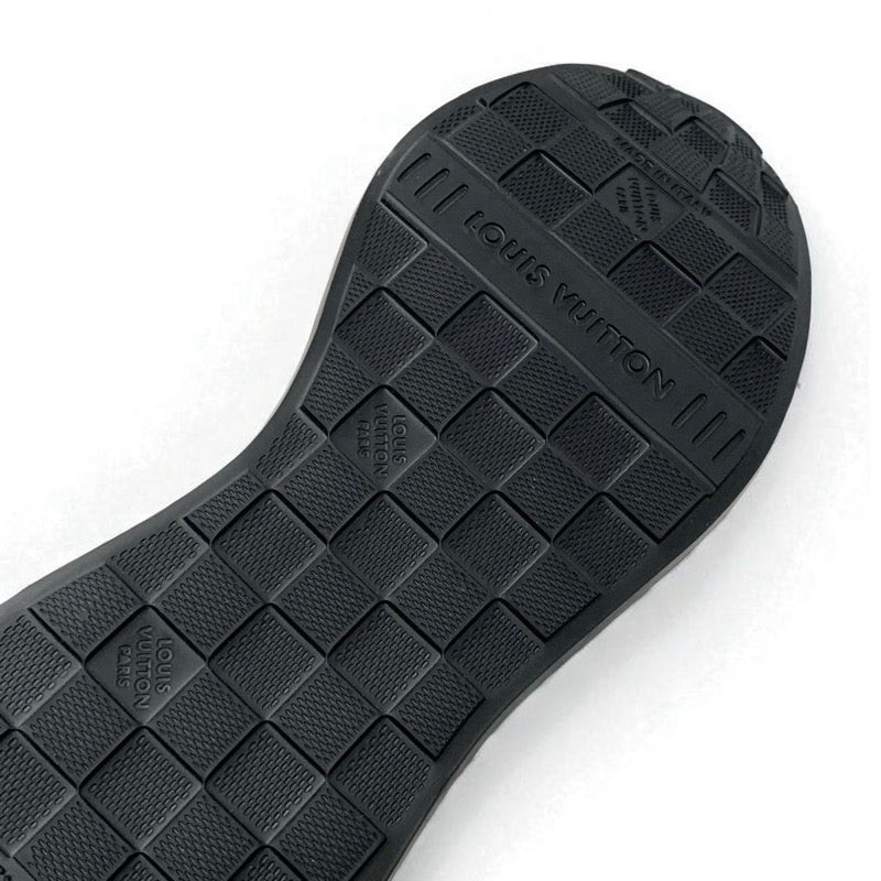 ルイヴィトン LOUIS VUITTON ネオランアウェイライン スニーカー 靴 シューズ デニム レザー ブルー ブラウン ホワイト ゴールド モノグラム インヒール 未使用