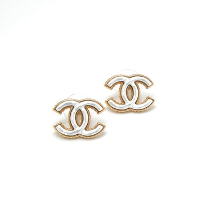 シャネル CHANEL ピアス イヤリング ホワイト ゴールド ココマーク
