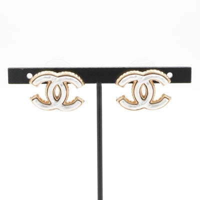 シャネル CHANEL ピアス イヤリング ホワイト ゴールド ココマーク
