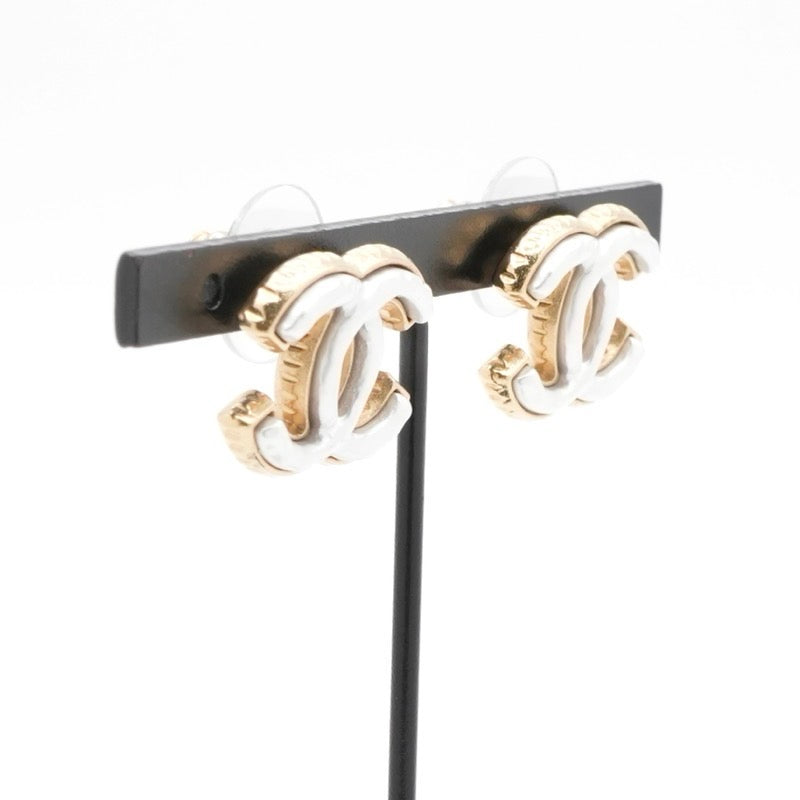 シャネル CHANEL ピアス イヤリング ホワイト ゴールド ココマーク
