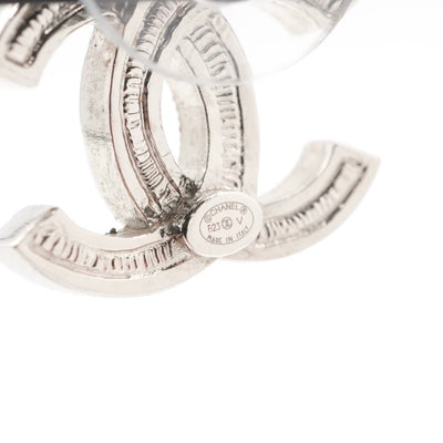 シャネル CHANEL ピアス イヤリング シルバー ココマーク リボン ラインストーン