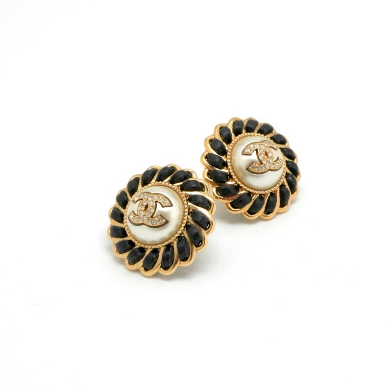 シャネル CHANEL ピアス イヤリング ゴールド ココマーク ラインストーン パール