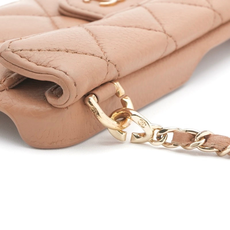 シャネル CHANEL 携帯・スマホアクセサリー ベージュ ゴールド