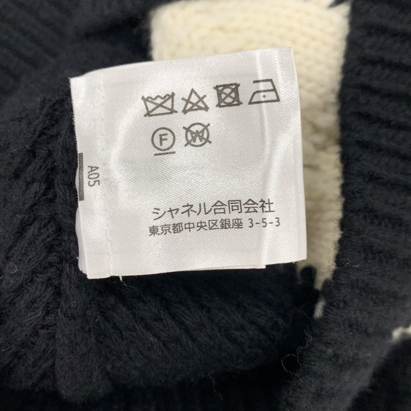 シャネル CHANEL トップス ウール ブラック ホワイト ココマーク ニット セーター