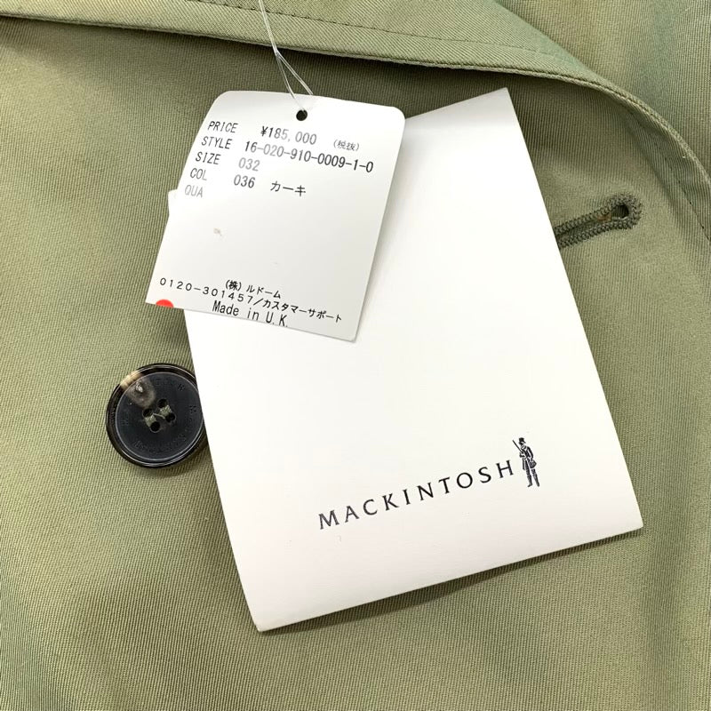 未使用 マッキントッシュ MACKINTOSH トレンチコート ロングコート アウター コットン カーキ – MYCLOSET