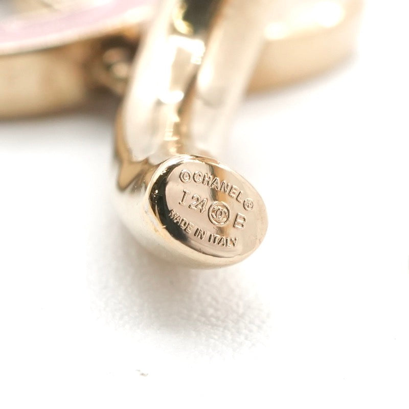 シャネル CHANEL ピアス イヤリング ゴールド ピンク ココマーク フープピアス