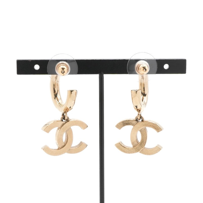 シャネル CHANEL ピアス イヤリング ゴールド ピンク ココマーク フープピアス