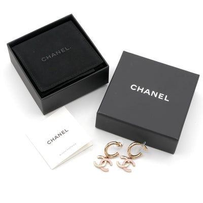 シャネル CHANEL ピアス イヤリング ゴールド ピンク ココマーク フープピアス