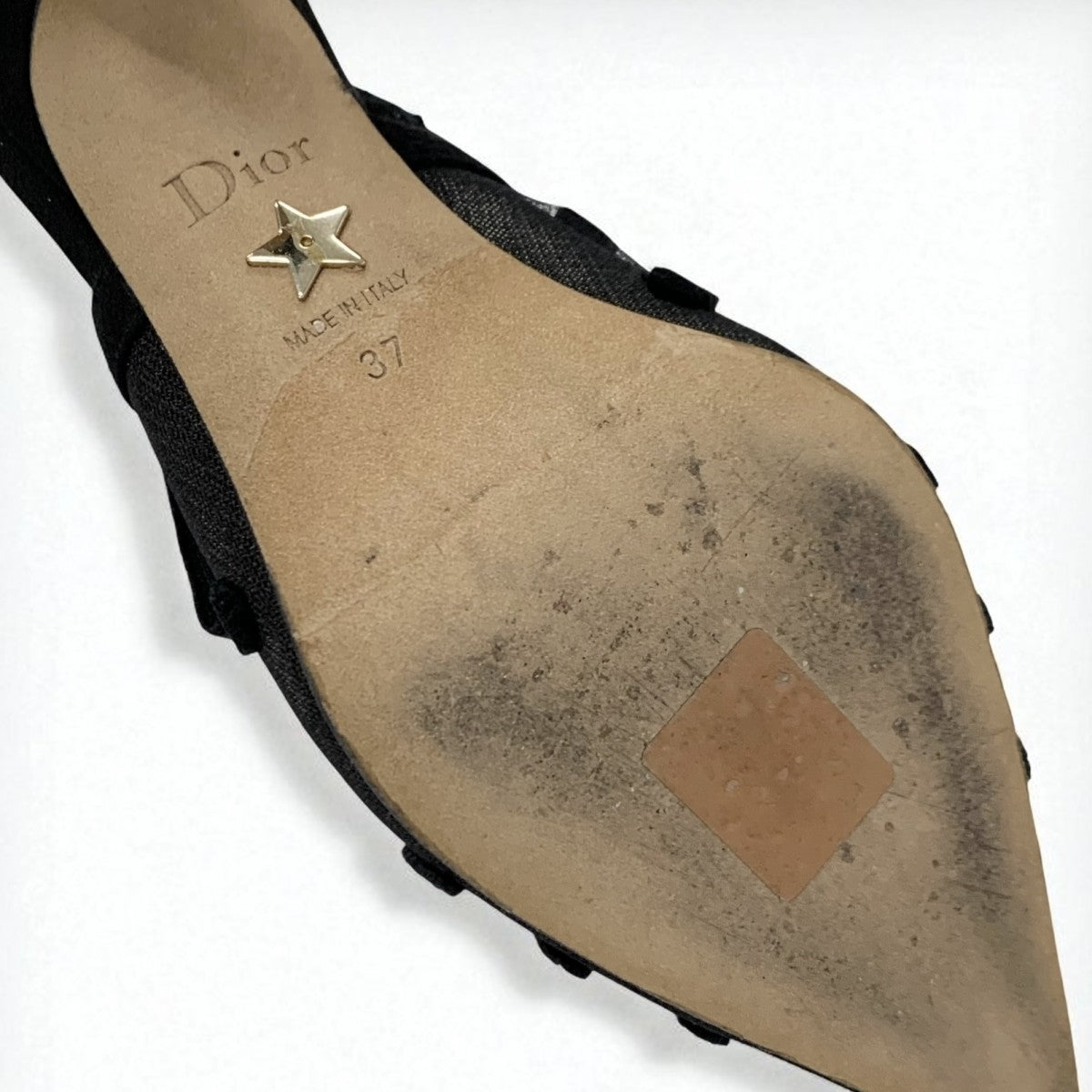 クリスチャンディオール CHRISTIAN DIOR J'ADIOR パンプス 靴 シューズ メッシュ ファブリック スエード ブラック ドット スリングバック