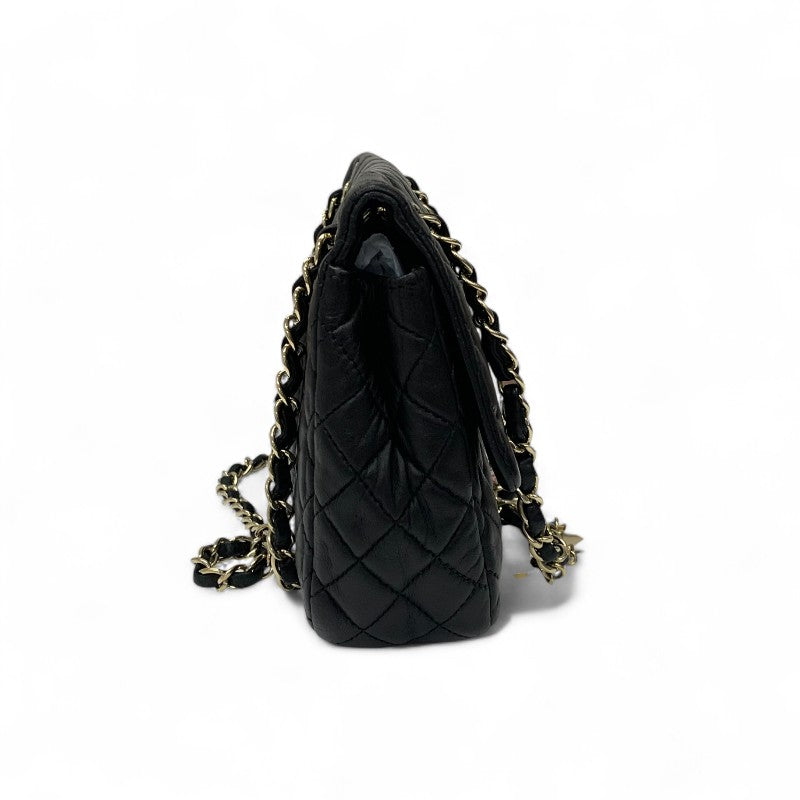 シャネル CHANEL バッグ ショルダーバッグ ブラック ゴールド ココマーク マトラッセ シングルフラップ ダブルチェーン ハート チャーム
