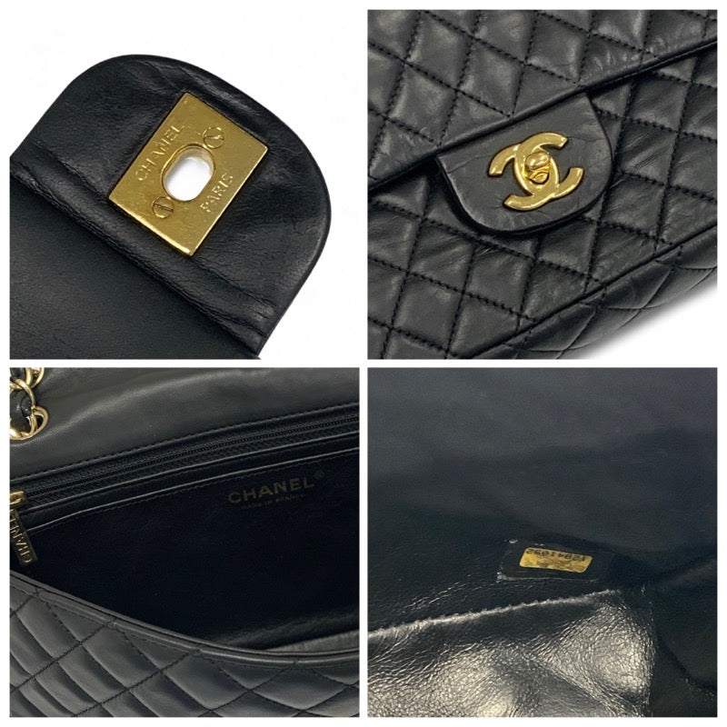 シャネル CHANEL バッグ ショルダーバッグ ブラック ゴールド ココマーク マトラッセ シングルフラップ ダブルチェーン ハート チャーム