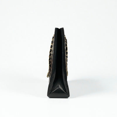 シャネル CHANEL バッグ トートバッグ ラムスキン ブラック ゴールド シルバー マトラッセ ココマーク チェーン