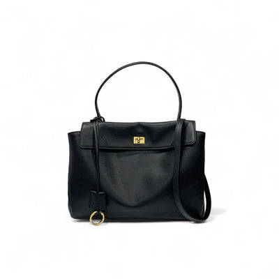 バレンシアガ BALENCIAGA バッグ ショルダーバッグ ブラック ゴールド Rodeo ハンドバッグ ミディアム レザー 2way