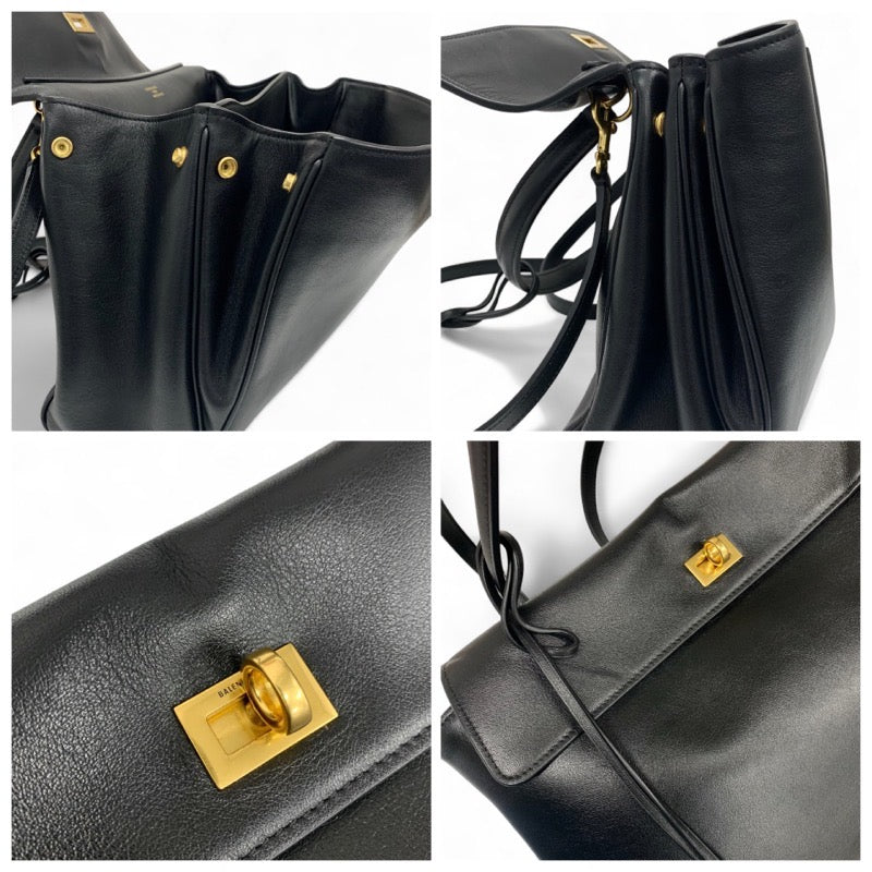 バレンシアガ BALENCIAGA バッグ ショルダーバッグ ブラック ゴールド Rodeo ハンドバッグ ミディアム レザー 2way