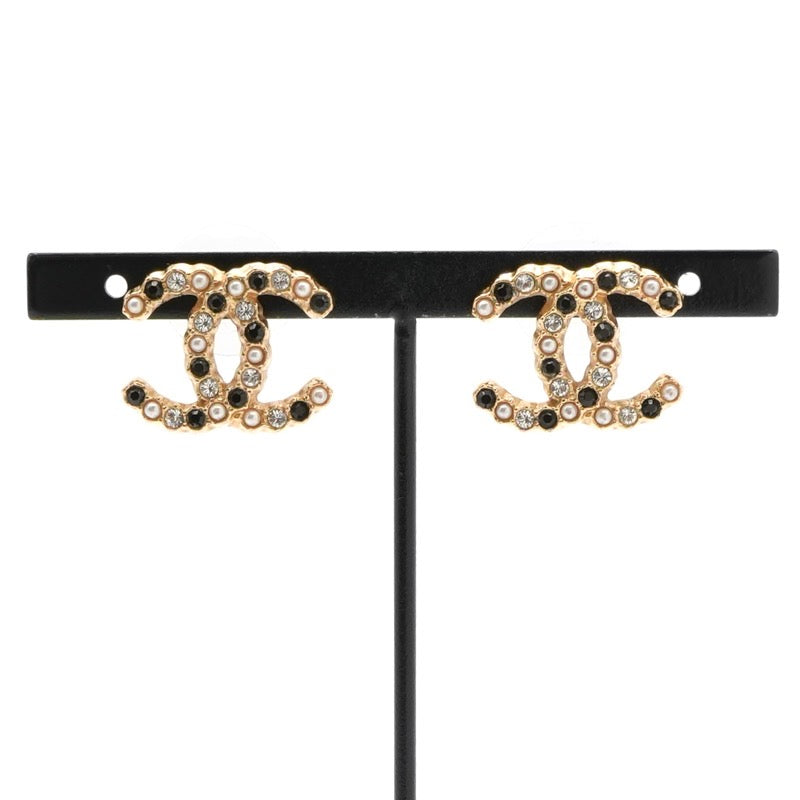 シャネル CHANEL ピアス イヤリング ゴールド ココマーク ラインストーン