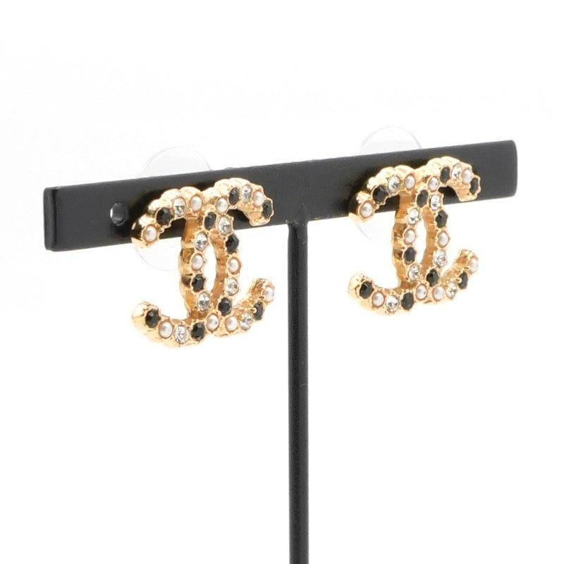 シャネル CHANEL ピアス イヤリング ゴールド ココマーク ラインストーン
