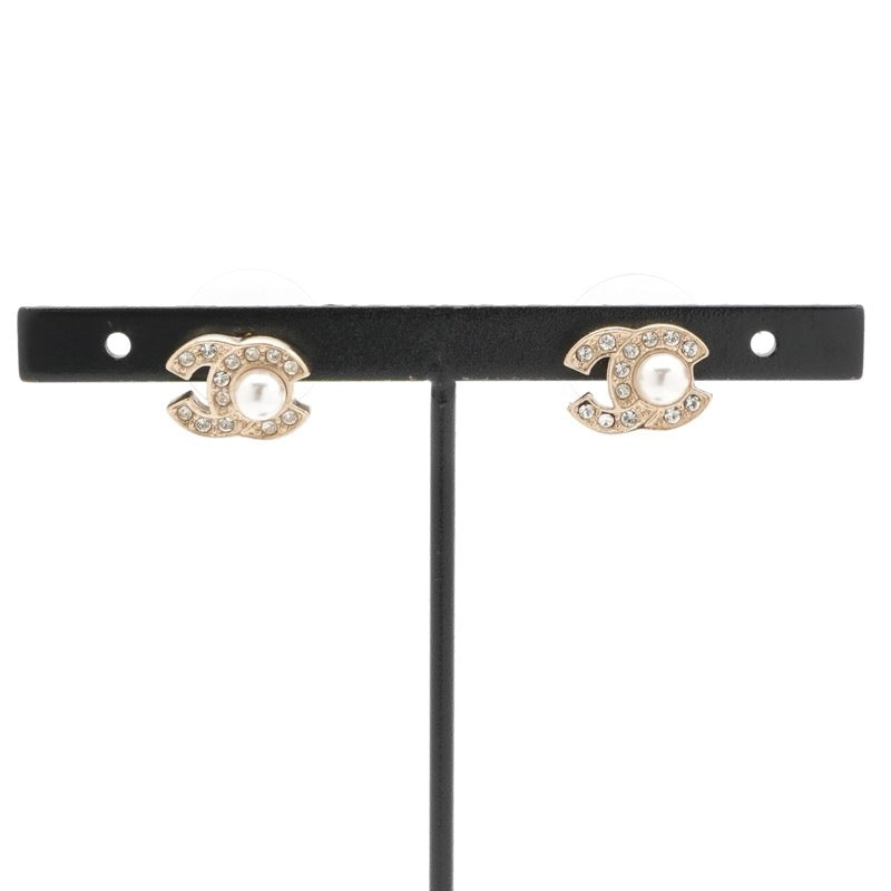 シャネル CHANEL ピアス イヤリング ゴールド ココマーク ラインストーン