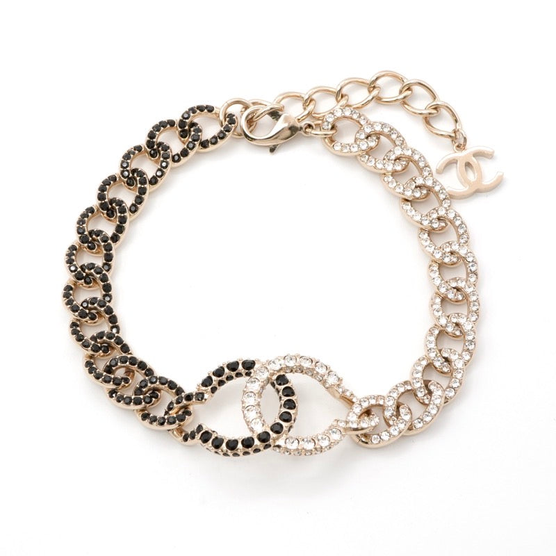 シャネル CHANEL ネックレス ペンダント チョーカー ゴールド ココマーク ラインストーン