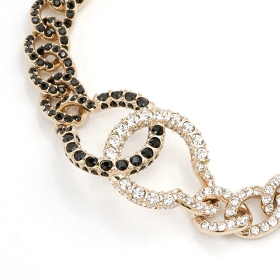 シャネル CHANEL ネックレス ペンダント チョーカー ゴールド ココマーク ラインストーン