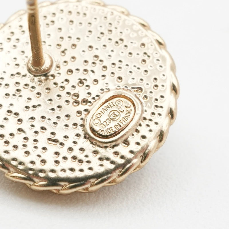 シャネル CHANEL ピアス イヤリング ゴールド ブラック ココマーク マトラッセ ラウンド