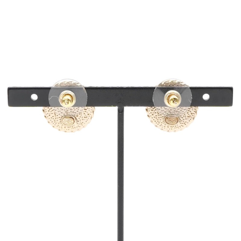 シャネル CHANEL ピアス イヤリング ゴールド ブラック ココマーク マトラッセ ラウンド