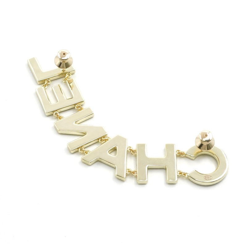 シャネル CHANEL ブローチ コサージュ ゴールド ブラック ピンブローチ ロゴ