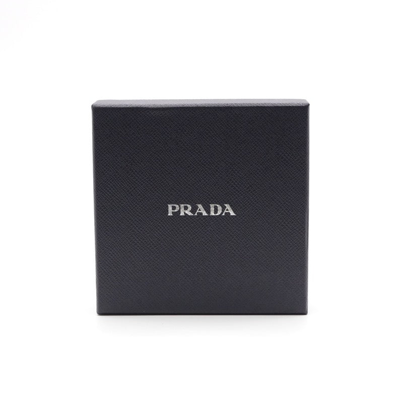 プラダ PRADA ヘアアクセサリー ブラック 黒 ゴールド Re-Nylon トライアングルロゴ シュシュ