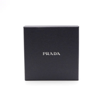 プラダ PRADA ヘアアクセサリー ブラック 黒 ゴールド Re-Nylon トライアングルロゴ シュシュ