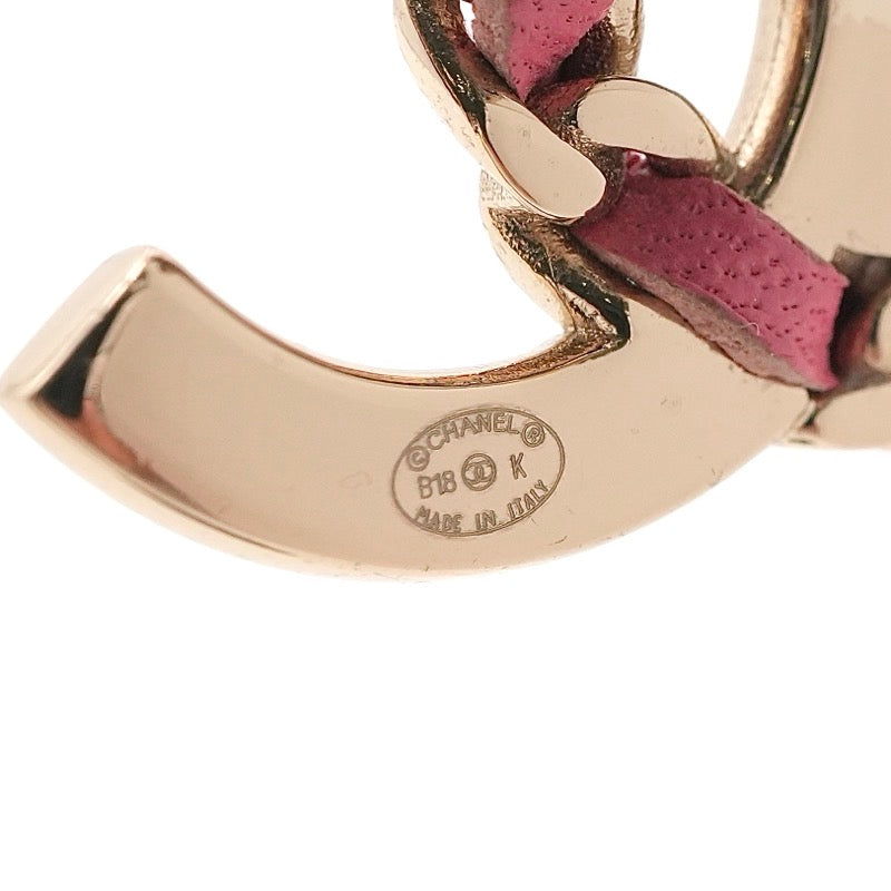 シャネル CHANEL ピアス イヤリング ゴールド ピンク ココマーク ラインストーン