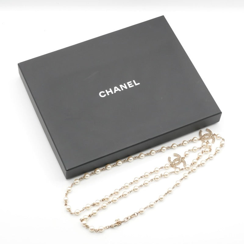 シャネル CHANEL ネックレス ペンダント チョーカー ゴールド ココマーク ロングネックレス