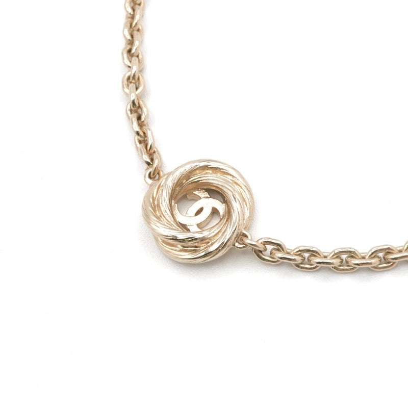 シャネル CHANEL ネックレス ペンダント チョーカー ゴールド ココマーク ラインストーン