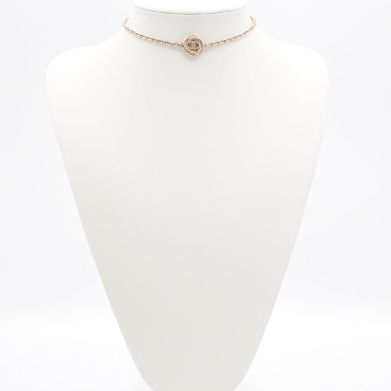 シャネル CHANEL ネックレス ペンダント チョーカー ゴールド ココマーク ラインストーン