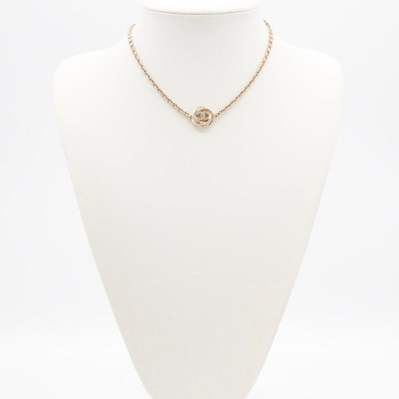 シャネル CHANEL ネックレス ペンダント チョーカー ゴールド ココマーク ラインストーン