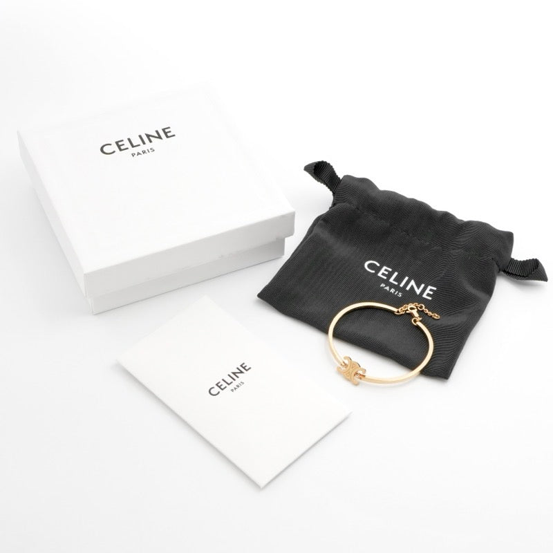 セリーヌ CELINE ブレスレット バングル カフ ゴールド アーティキュレート トリオンフ