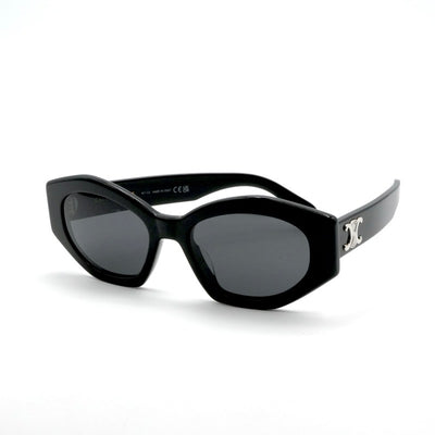 セリーヌ CELINE サングラス ブラック シルバー ロゴ アイウェア ユニセックス