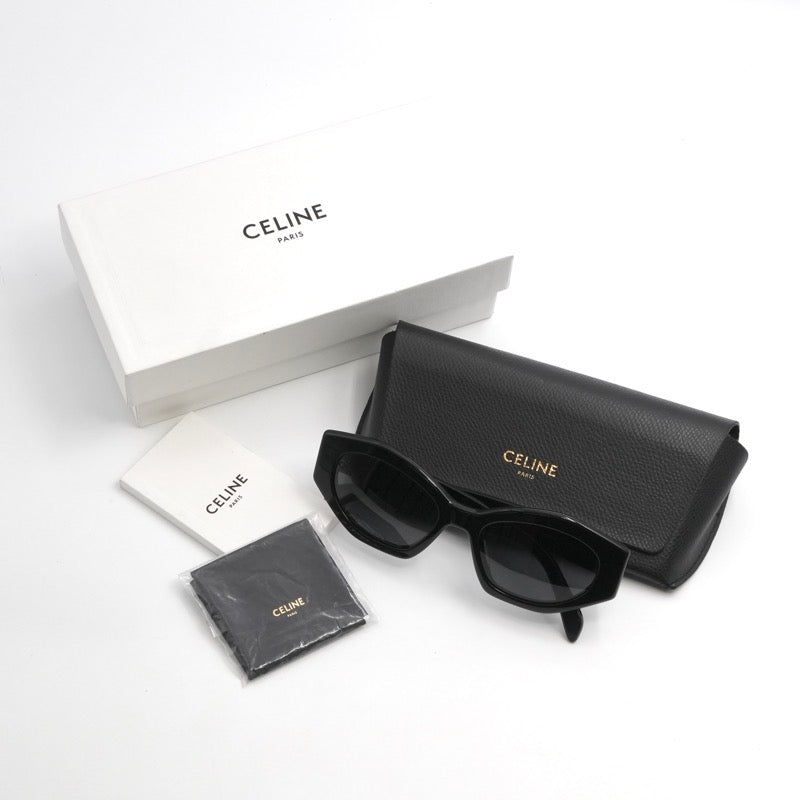 セリーヌ CELINE サングラス ブラック シルバー ロゴ アイウェア ユニセックス