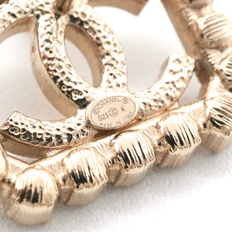 シャネル CHANEL ピアス イヤリング ゴールド ココマーク スクエア ラインストーン