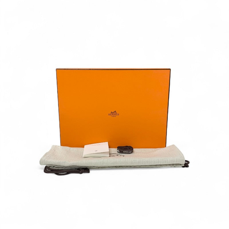 エルメス HERMES カリス サンダル 靴 シューズ レザー ブラック ブラウン 未使用 Brides de Gala Quadri Tattoo ウェッジソール ストラップ 厚底