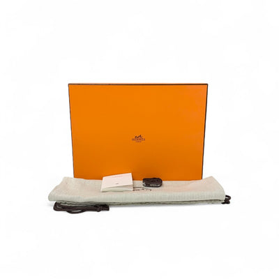 エルメス HERMES カリス サンダル 靴 シューズ レザー ブラック ブラウン 未使用 Brides de Gala Quadri Tattoo ウェッジソール ストラップ 厚底