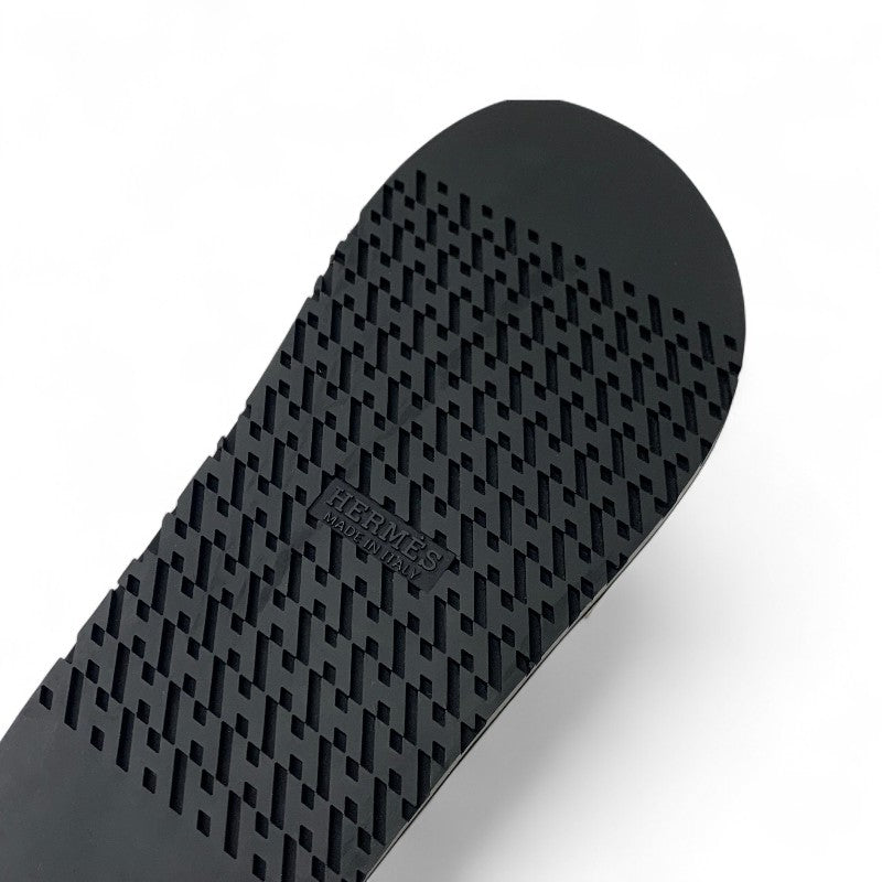 エルメス HERMES シプレ サンダル 靴 シューズ レザー グレージュ 未使用 ベルクロ ストラップ フラット