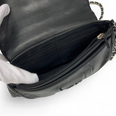 シャネル CHANEL バッグ ショルダーバッグ レザー ブラック シルバー ココマーク チェーンショルダーバッグ チェーンウォレット