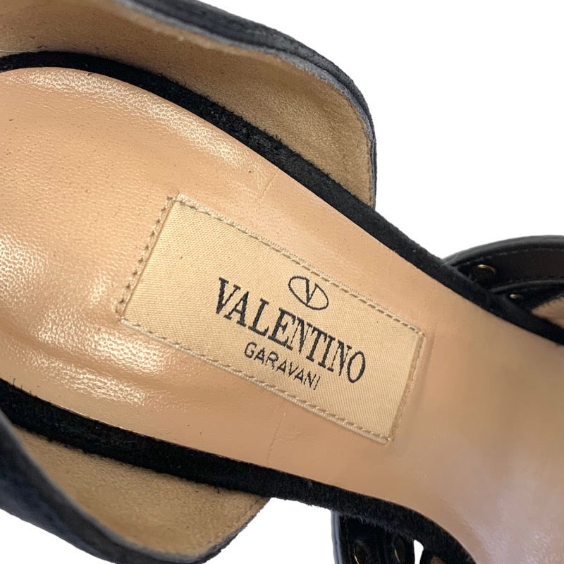 ヴァレンティノ VALENTINO ブーツ ショートブーツ 靴 シューズ スエード ブラック ゴールド ブーティ ロックスタッズ