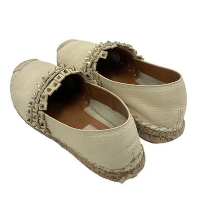 Valentino Flat Shoes, Shoes, Leather, Ivory, Rock Studs, Espadrilles