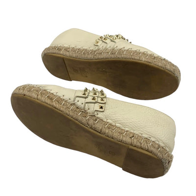 Valentino Flat Shoes, Shoes, Leather, Ivory, Rock Studs, Espadrilles